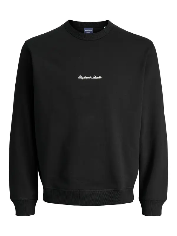 Jack & Jones Junior Jack & Jones Junior Sweater majica  crna / bijela