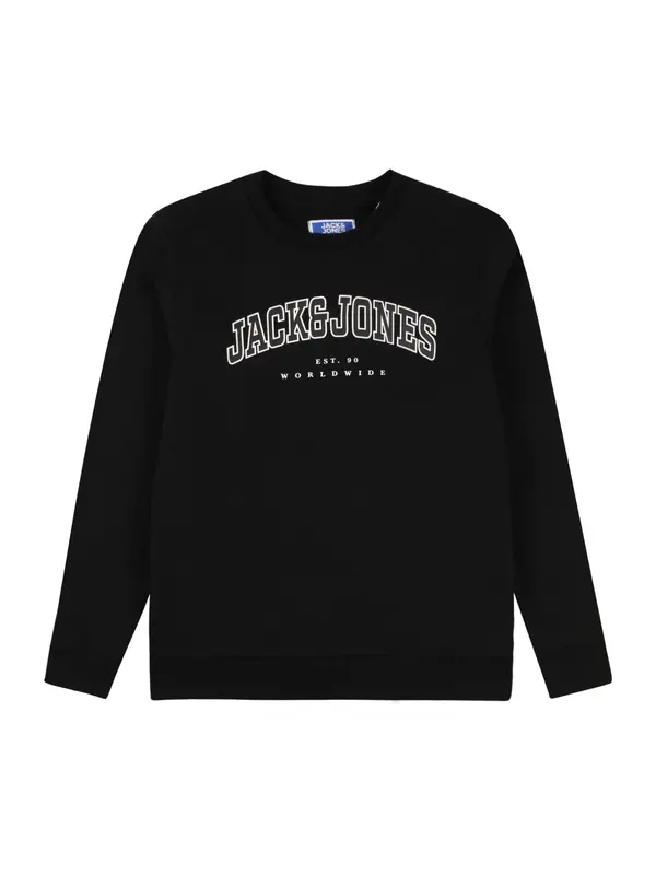 Jack & Jones Junior Jack & Jones Junior Sweater majica  crna / bijela
