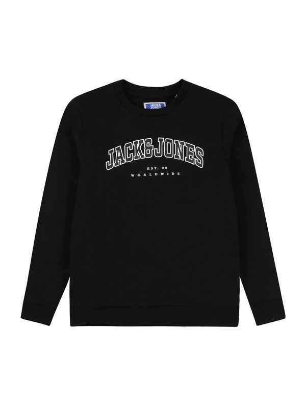 Jack & Jones Junior Jack & Jones Junior Sweater majica  crna / bijela