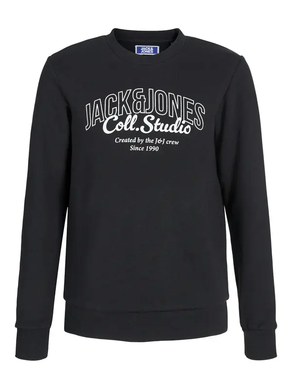 Jack & Jones Junior Jack & Jones Junior Sweater majica  crni traper / bijela