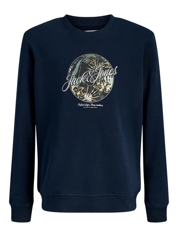 Jack & Jones Junior Jack & Jones Junior Sweater majica 'Honolulu'  tamno plava / bijela