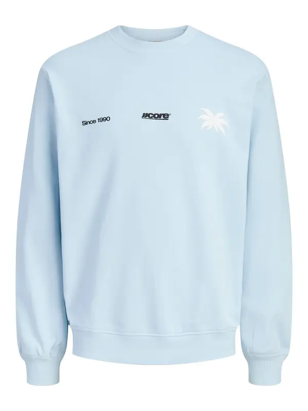Jack & Jones Junior Jack & Jones Junior Sweater majica 'JCOClub Summer'  svijetloplava / crna / bijela