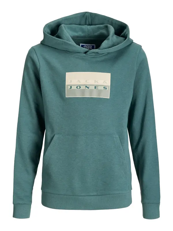 Jack & Jones Junior Jack & Jones Junior Sweater majica 'JCOFusion'  pijesak / kraljevski zelena