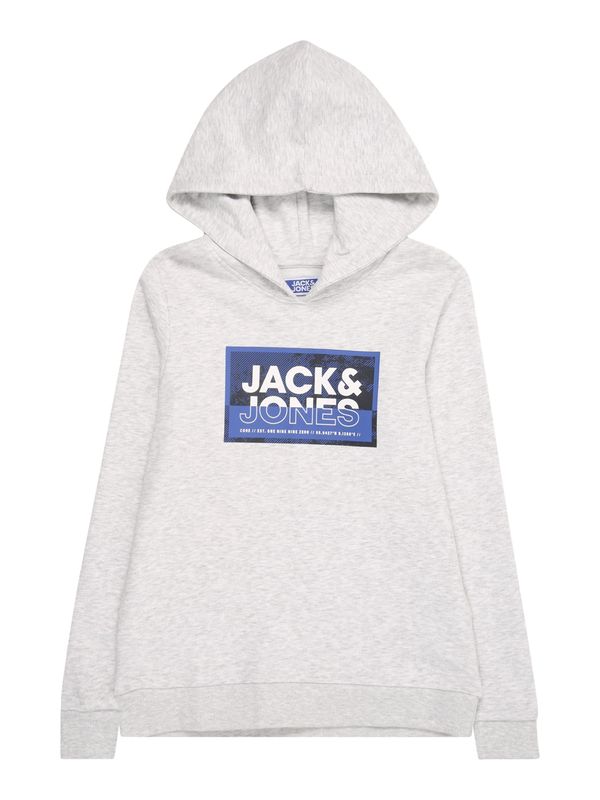 Jack & Jones Junior Jack & Jones Junior Sweater majica 'JCOLOGAN'  mornarsko plava / crna / bijela / bijela melange