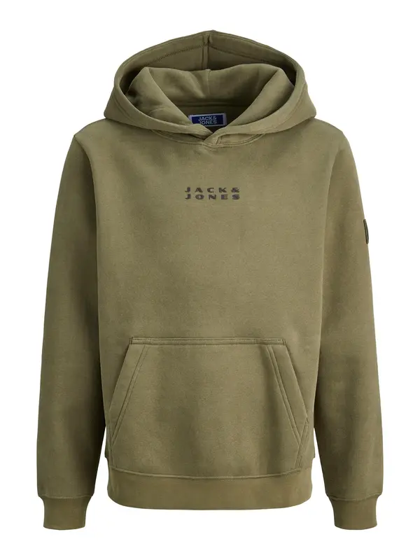 Jack & Jones Junior Jack & Jones Junior Sweater majica 'JCOPOINT'  kaki / crna