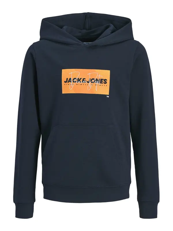 Jack & Jones Junior Jack & Jones Junior Sweater majica 'JJCOLE'  mornarsko plava / narančasta / bijela