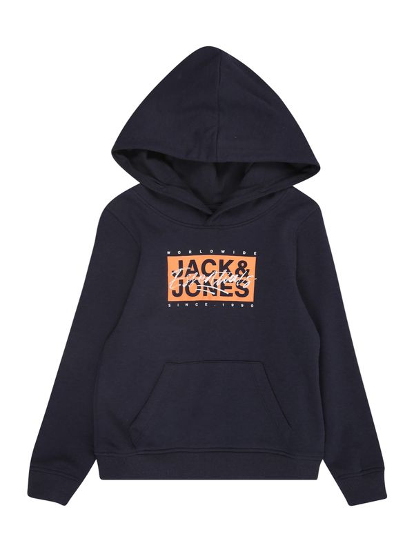 Jack & Jones Junior Jack & Jones Junior Sweater majica 'JJCOLTON'  noćno plava / narančasta / bijela
