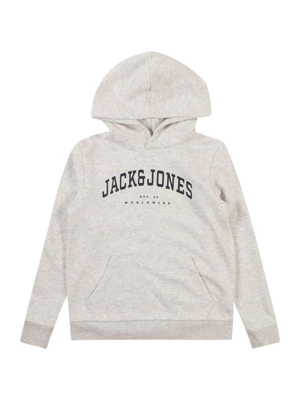 Jack & Jones Junior Jack & Jones Junior Sweater majica 'JJECALEB'  svijetlosiva / crna