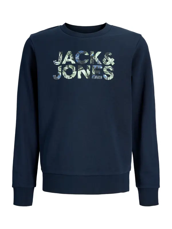 Jack & Jones Junior Jack & Jones Junior Sweater majica 'JJEJeff'  plava / noćno plava / antracit siva / svijetlozelena