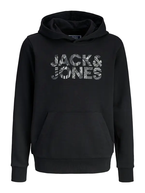 Jack & Jones Junior Jack & Jones Junior Sweater majica 'JJEJEFF'  tamo siva / crna / bijela