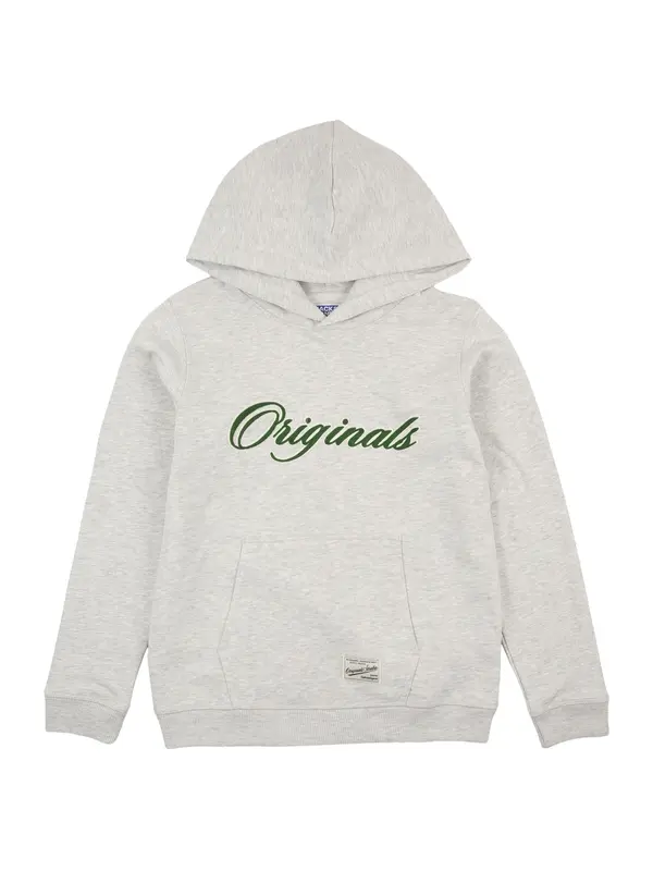 Jack & Jones Junior Jack & Jones Junior Sweater majica 'JORNANTUCKET'  zelena / bijela melange