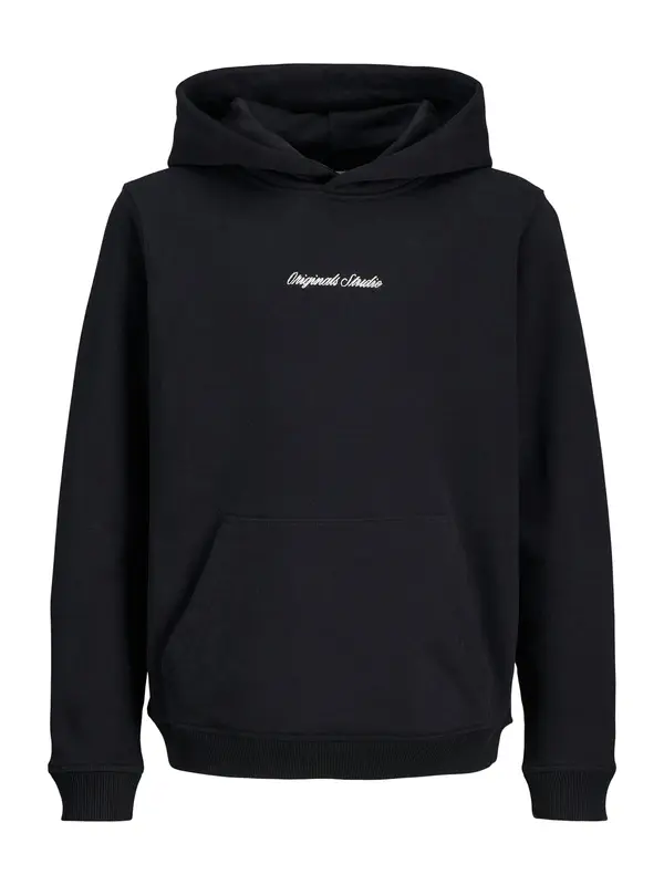 Jack & Jones Junior Jack & Jones Junior Sweater majica 'JORNorrebro'  crna / bijela