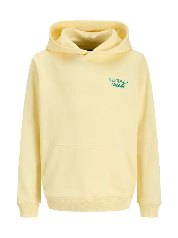 Jack & Jones Junior Jack & Jones Junior Sweater majica 'JORNORREBRO'  žuta / tamno zelena