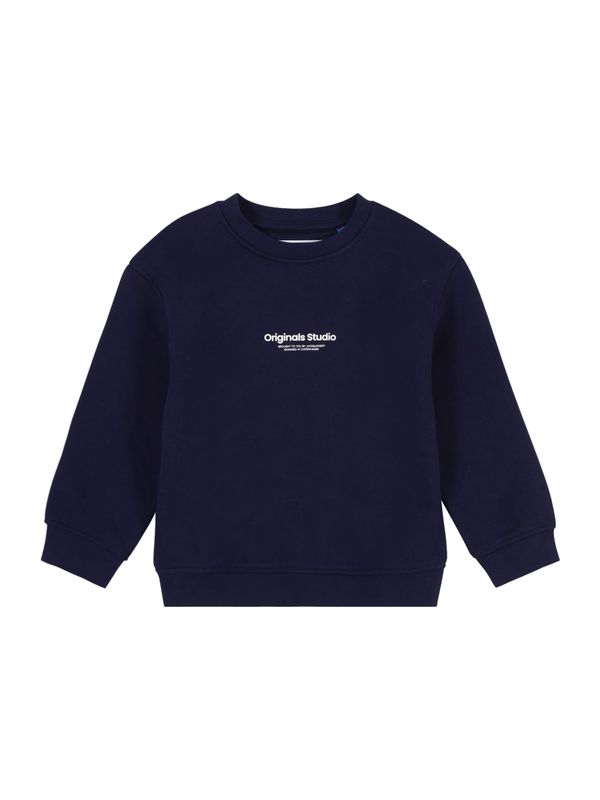 Jack & Jones Junior Jack & Jones Junior Sweater majica 'JORVESTERBRO'  morsko plava / bijela
