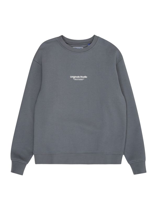 Jack & Jones Junior Jack & Jones Junior Sweater majica 'JORVesterbro'  tamo siva / bijela