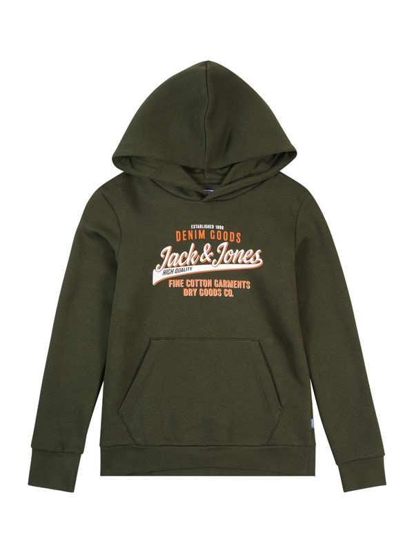Jack & Jones Junior Jack & Jones Junior Sweater majica  kaki / narančasta / bijela