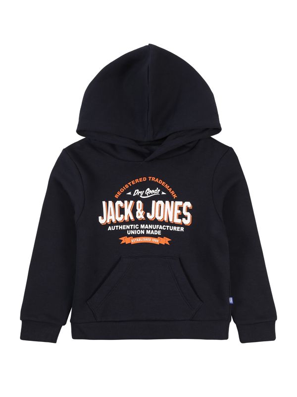 Jack & Jones Junior Jack & Jones Junior Sweater majica  mornarsko plava / narančasta / bijela