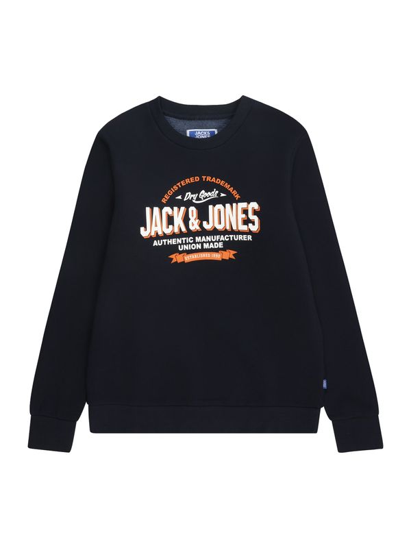 Jack & Jones Junior Jack & Jones Junior Sweater majica  mornarsko plava / narančasta / bijela
