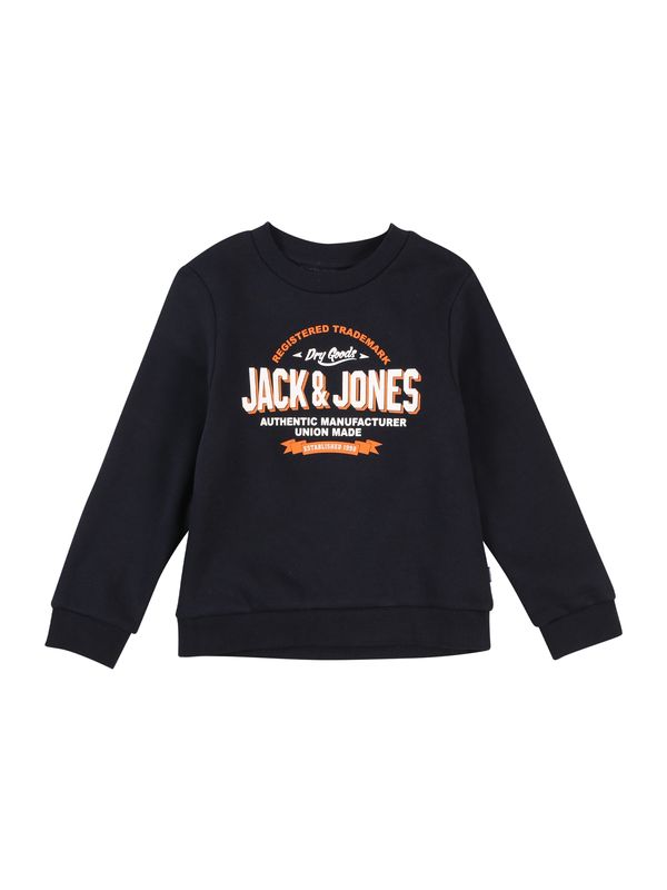 Jack & Jones Junior Jack & Jones Junior Sweater majica  mornarsko plava / narančasta / bijela