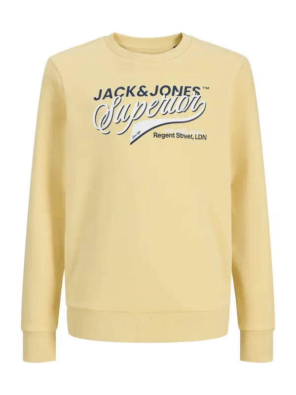 Jack & Jones Junior Jack & Jones Junior Sweater majica  mornarsko plava / svijetložuta / bijela