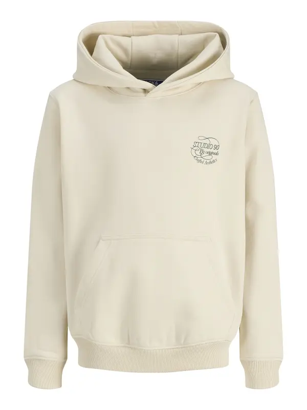 Jack & Jones Junior Jack & Jones Junior Sweater majica 'Niagara'  boja pijeska / tamno zelena