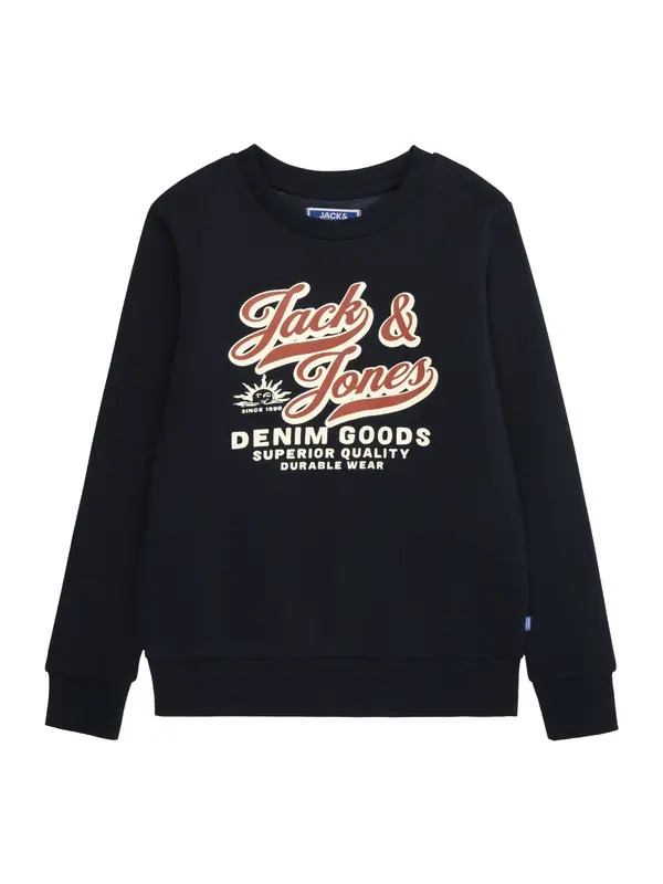 Jack & Jones Junior Jack & Jones Junior Sweater majica  noćno plava / hrđavo smeđa / bijela
