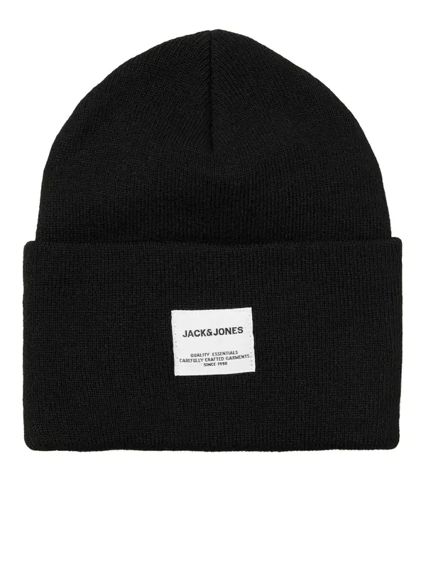 JACK & JONES JACK & JONES Kapa 'Long Knit'  crna / bijela