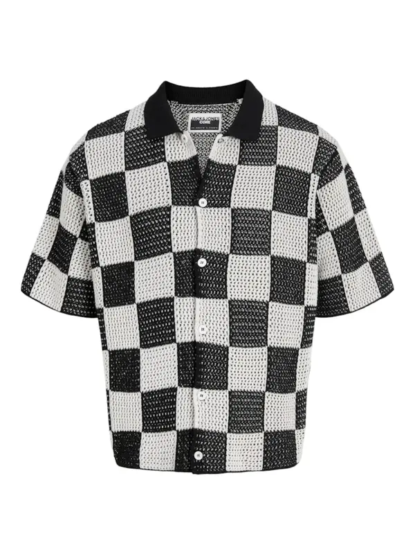 JACK & JONES JACK & JONES Kardigan 'JCoathletico'  crna / prljavo bijela