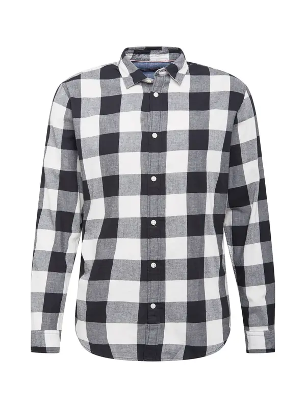 JACK & JONES JACK & JONES Košulja 'Gingham'  crna / bijela