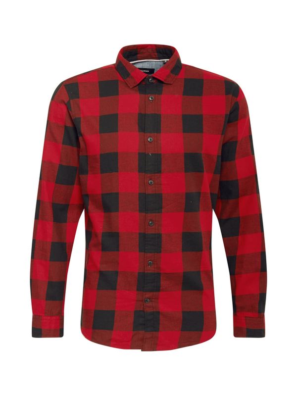 JACK & JONES JACK & JONES Košulja 'Gingham'  krvavo crvena / crna