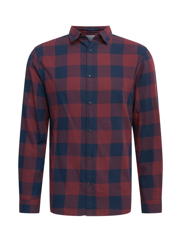 JACK & JONES JACK & JONES Košulja 'Gingham'  tamno plava / boja vina