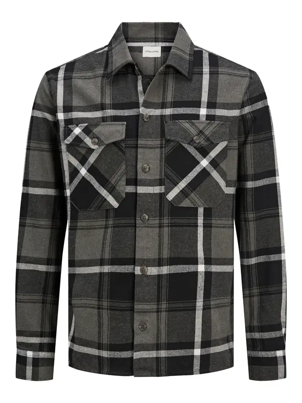 JACK & JONES JACK & JONES Košulja 'Jay'  siva / bijela