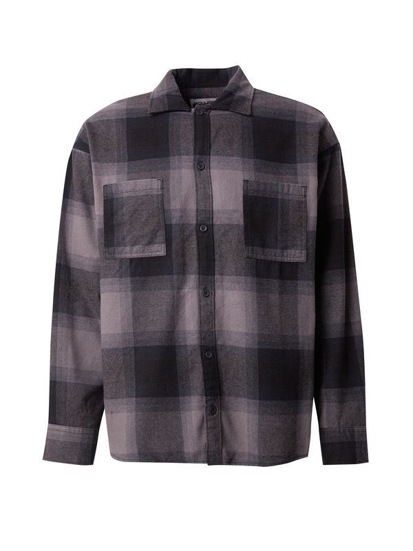 JACK & JONES JACK & JONES Košulja 'JCOREFLEX DARREN'  siva / crna