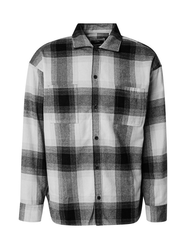 JACK & JONES JACK & JONES Košulja 'JCOREFLEX DARREN'  siva / svijetlosiva / tamo siva / crna