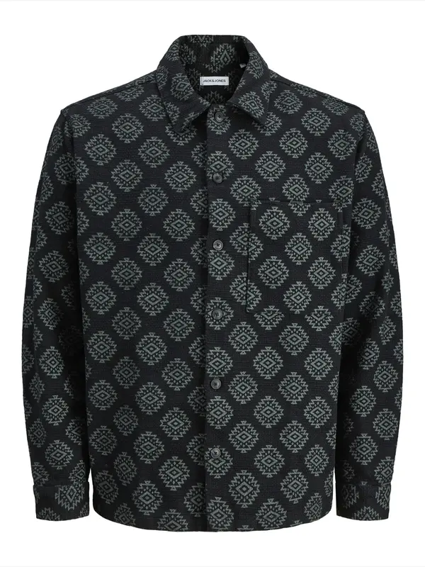 JACK & JONES JACK & JONES Košulja 'JJAZTEK'  siva / crna