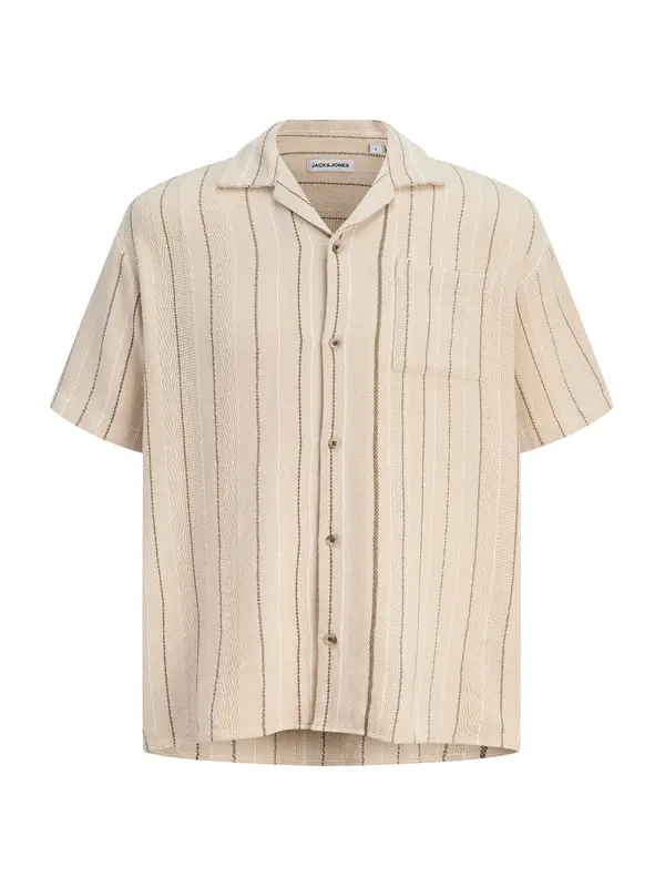 JACK & JONES JACK & JONES Košulja 'JJEBradley'  boja pijeska / smeđa / bijela