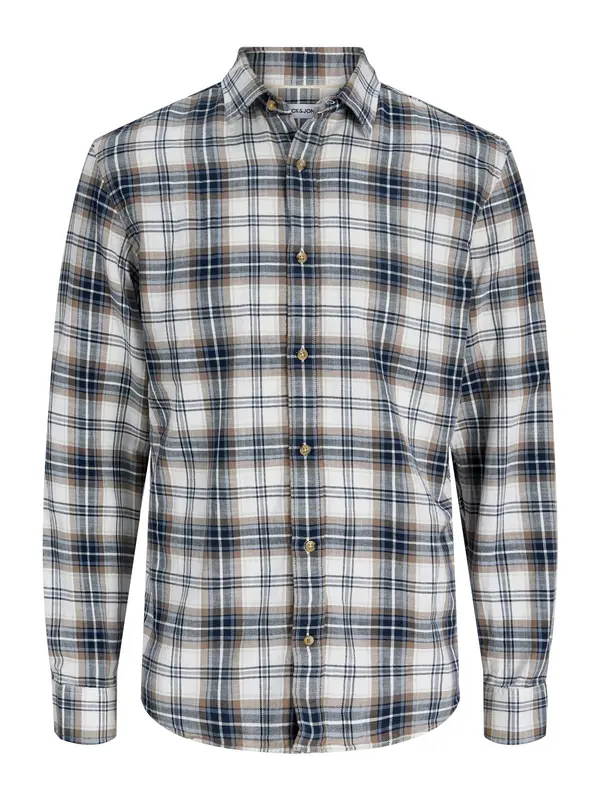JACK & JONES JACK & JONES Košulja 'JJEDOVER'  svijetloplava / tamno plava / smeđa / bijela