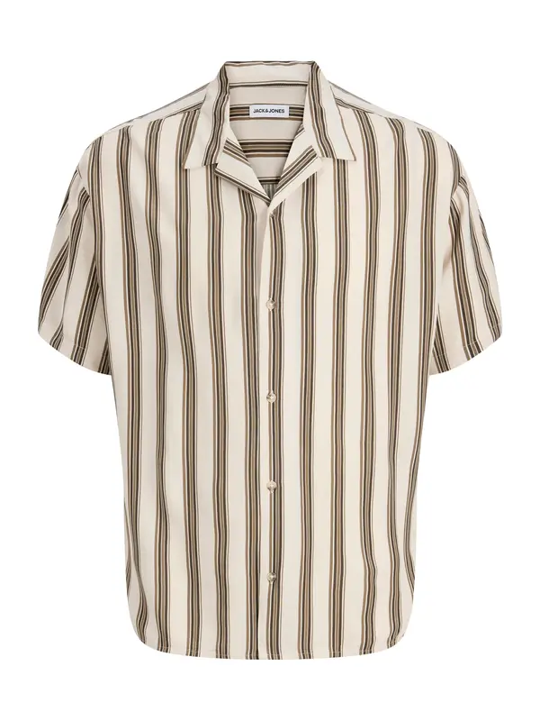 JACK & JONES JACK & JONES Košulja 'JJEJeff'  boja pijeska / smeđa / crna