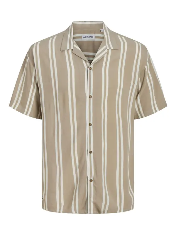JACK & JONES JACK & JONES Košulja 'JJEJeff'  tamno bež / bijela