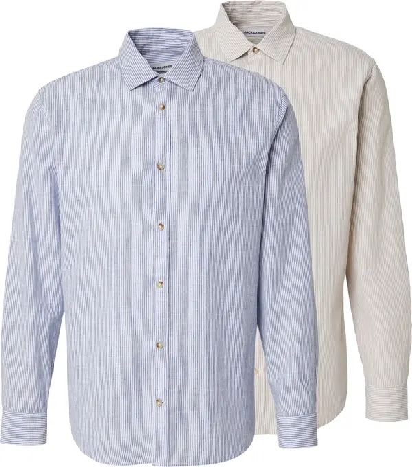 JACK & JONES JACK & JONES Košulja 'JJESUMMER'  bež / plava / bijela