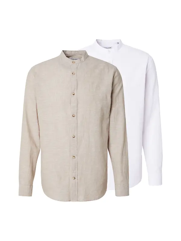 JACK & JONES JACK & JONES Košulja 'JJESUMMER'  siva melange / bijela