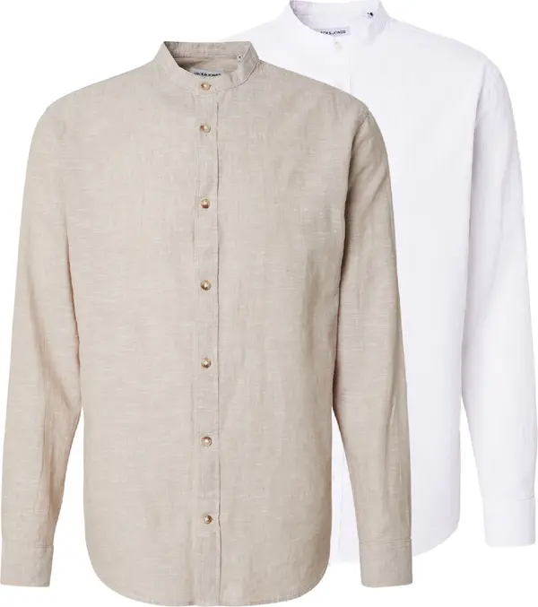 JACK & JONES JACK & JONES Košulja 'JJESUMMER'  siva melange / bijela