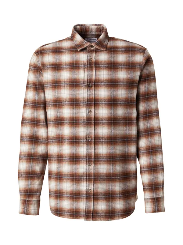 JACK & JONES JACK & JONES Košulja 'JJJOSHUA'  boja pijeska / hrđavo smeđa / tamno smeđa