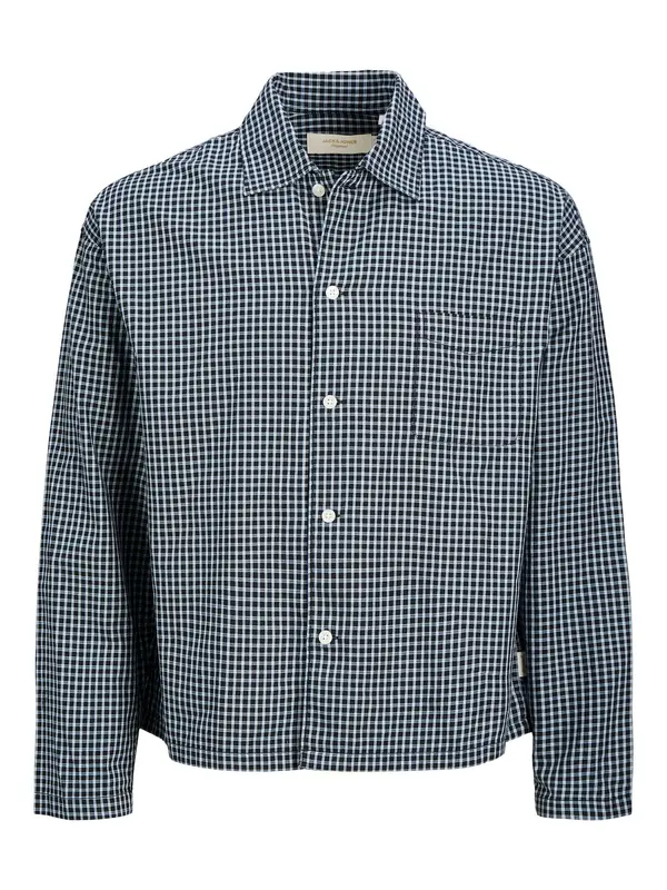 JACK & JONES JACK & JONES Košulja 'JORAustin'  mornarsko plava / bijela