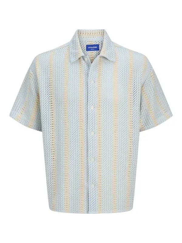 JACK & JONES JACK & JONES Košulja 'JORBellagio'  bež / svijetloplava