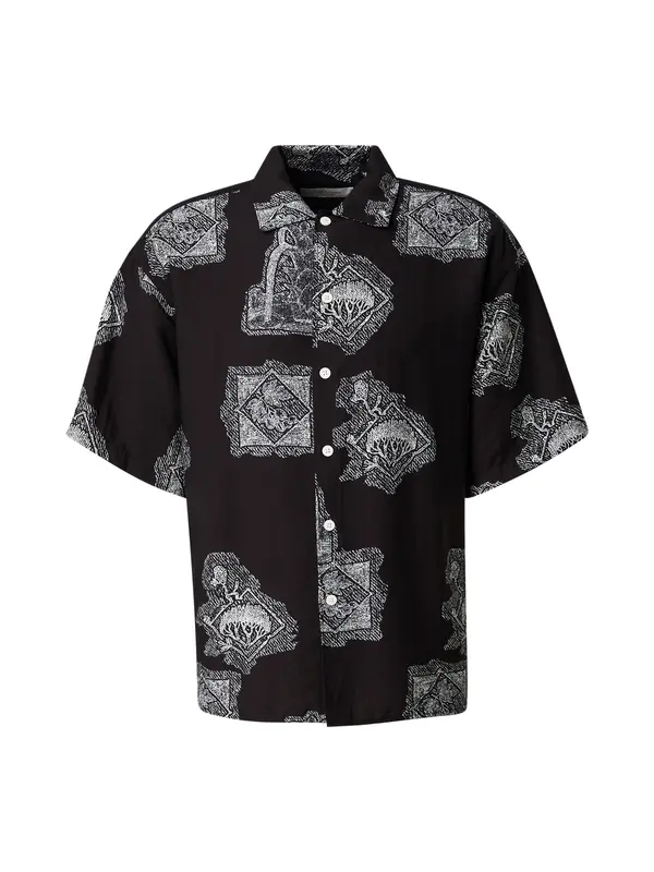 JACK & JONES JACK & JONES Košulja 'JORGRAMERCY'  crna / bijela