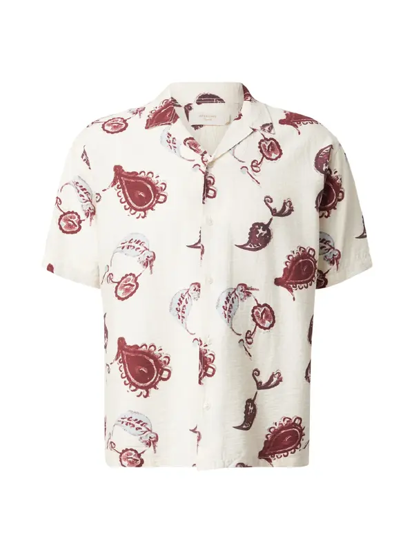 JACK & JONES JACK & JONES Košulja 'JORMAINE'  pastelno plava / tamno crvena / bijela