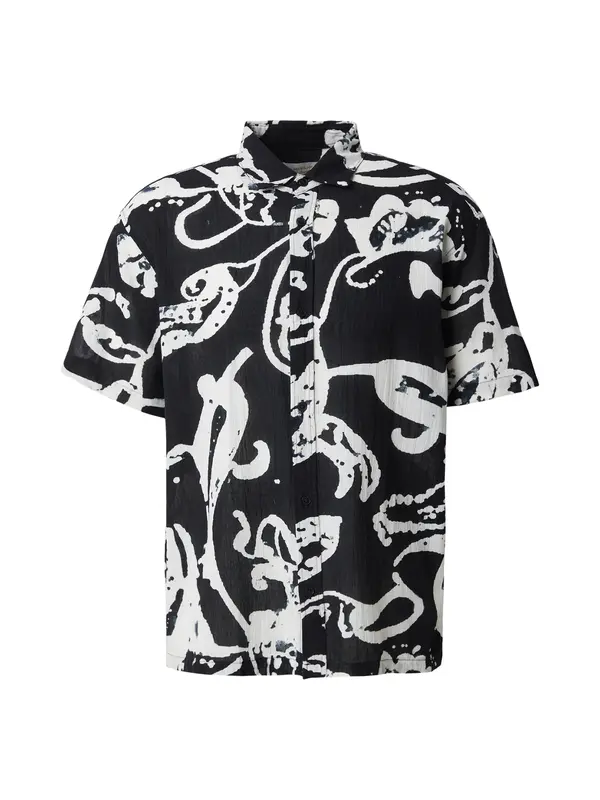 JACK & JONES JACK & JONES Košulja 'JORMONTAUK'  crna / bijela