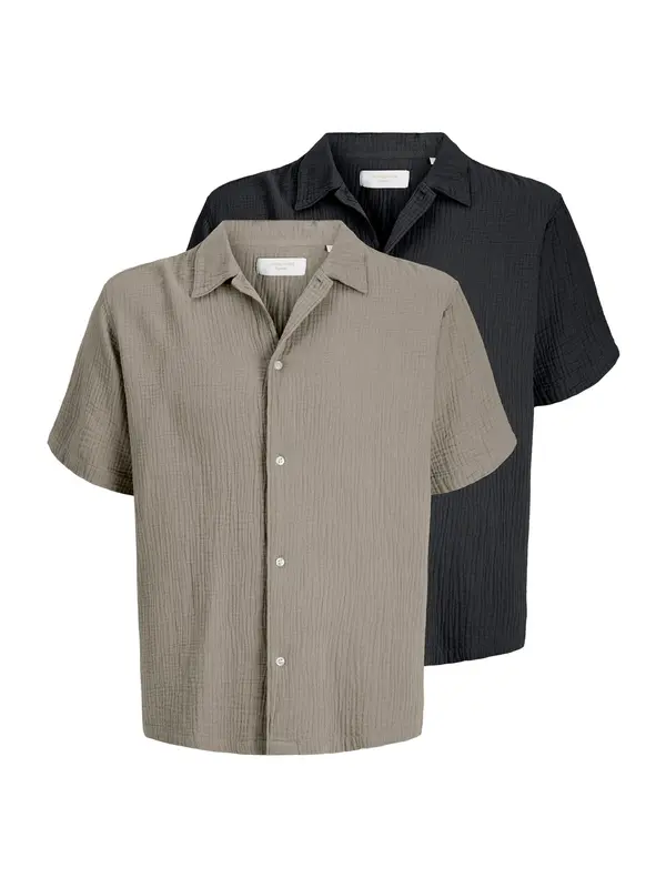 JACK & JONES JACK & JONES Košulja 'JORNantucket'  svijetlozelena / crna