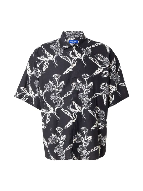 JACK & JONES JACK & JONES Košulja 'JORPAROS'  crna / bijela